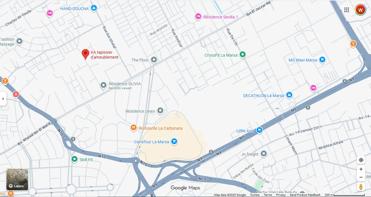 Nous trouver à La Marsa - Le Tapissier by Karim Abdi